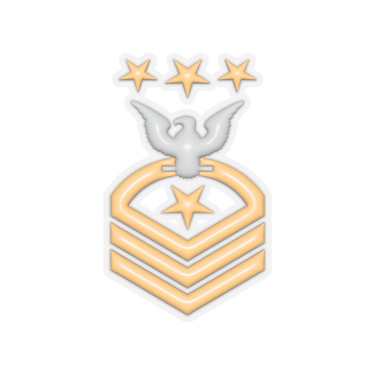 US Navy E-9 MCPON 3D Effect Stickers