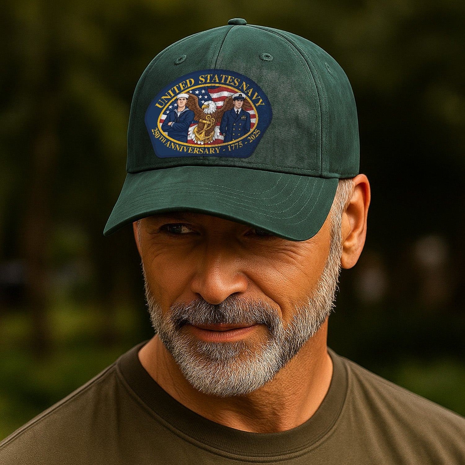 United Stetes Navy 250th Anivesary US Navy Premium Washed Denim Cap