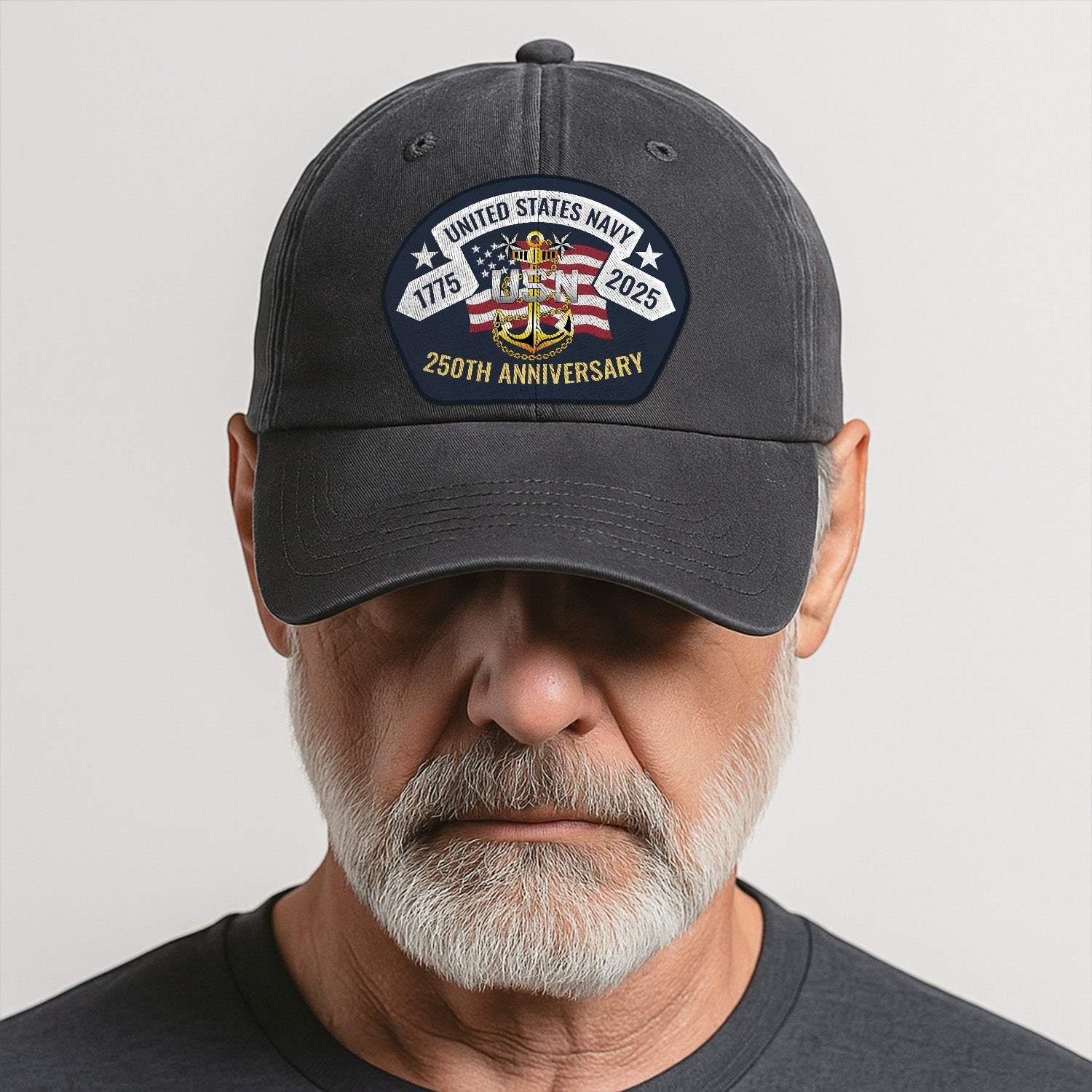 Custom Ranks US Navy US Navy Premium Washed Denim Cap DC29