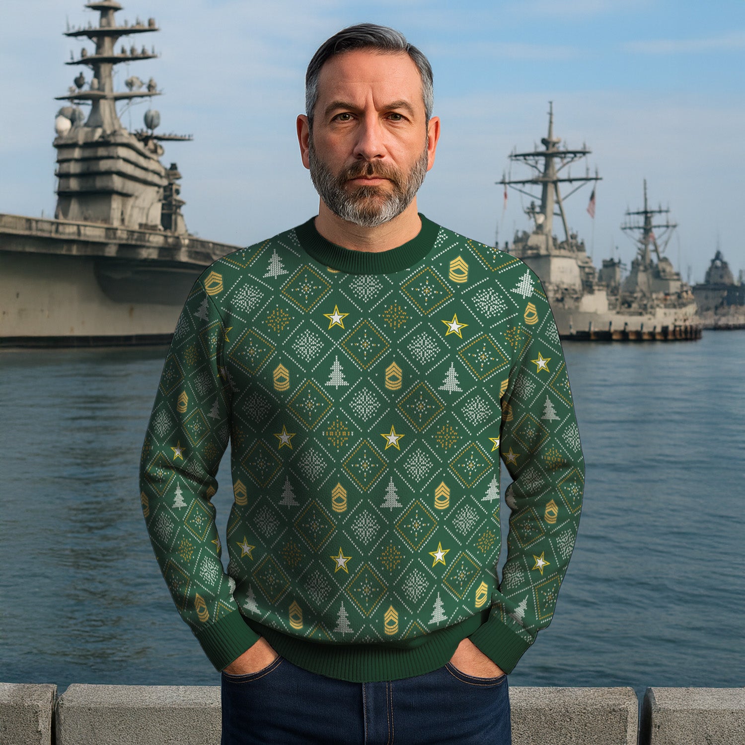 Custom Ranks US Army Ugly Christmas Sweater for Women Men TUST03