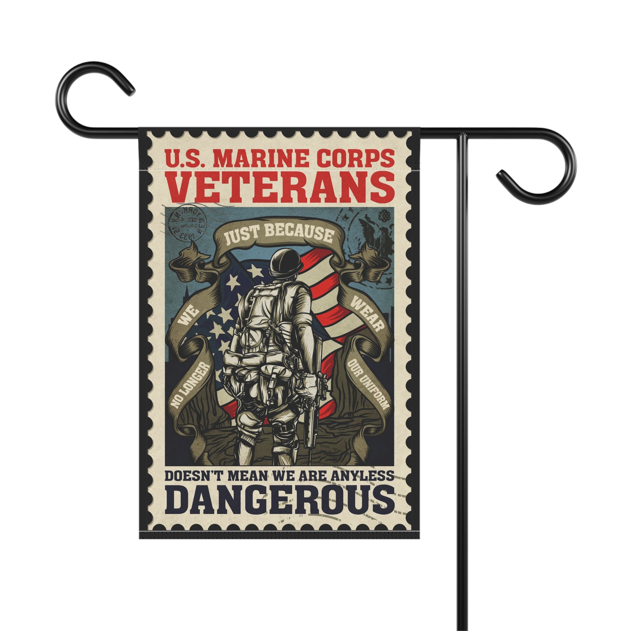 U.S. Marine Corps Veterans Garden Banner - Patriotic Outdoor Decor, Celebrate Service & Sacrifice