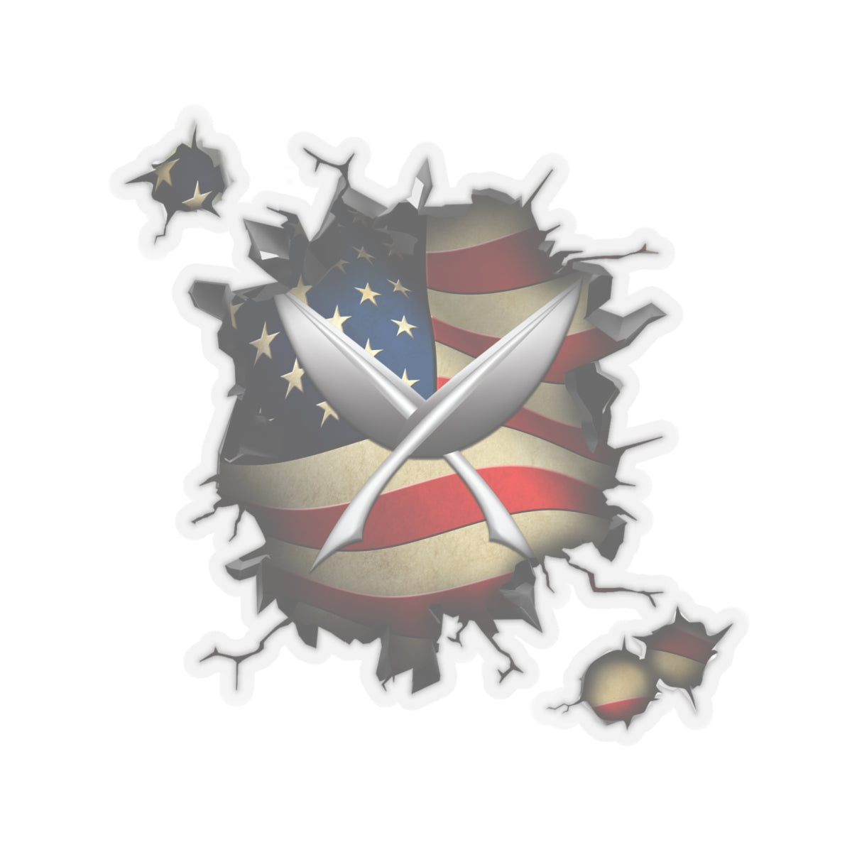 U.S Navy Yeoman Navy YN 3D Break Effect Stickers