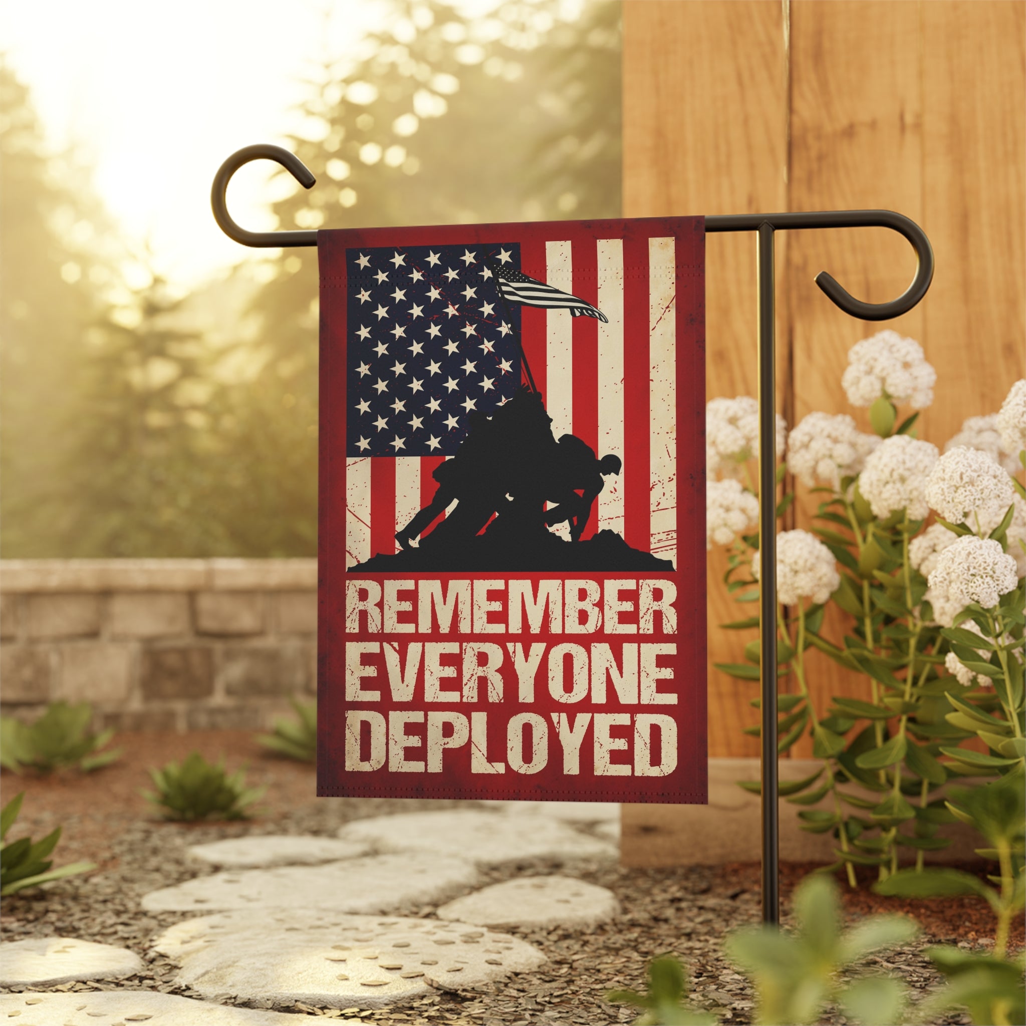Remember everyone deployed Garden Banner - Patriotic Outdoor Decor, Celebrate Service & Sacrifice