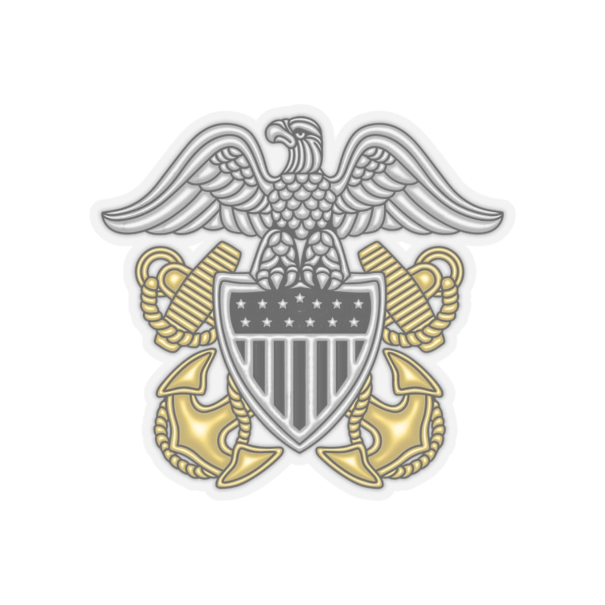 US Navy Officer Cap Device 3D Effect Stickers