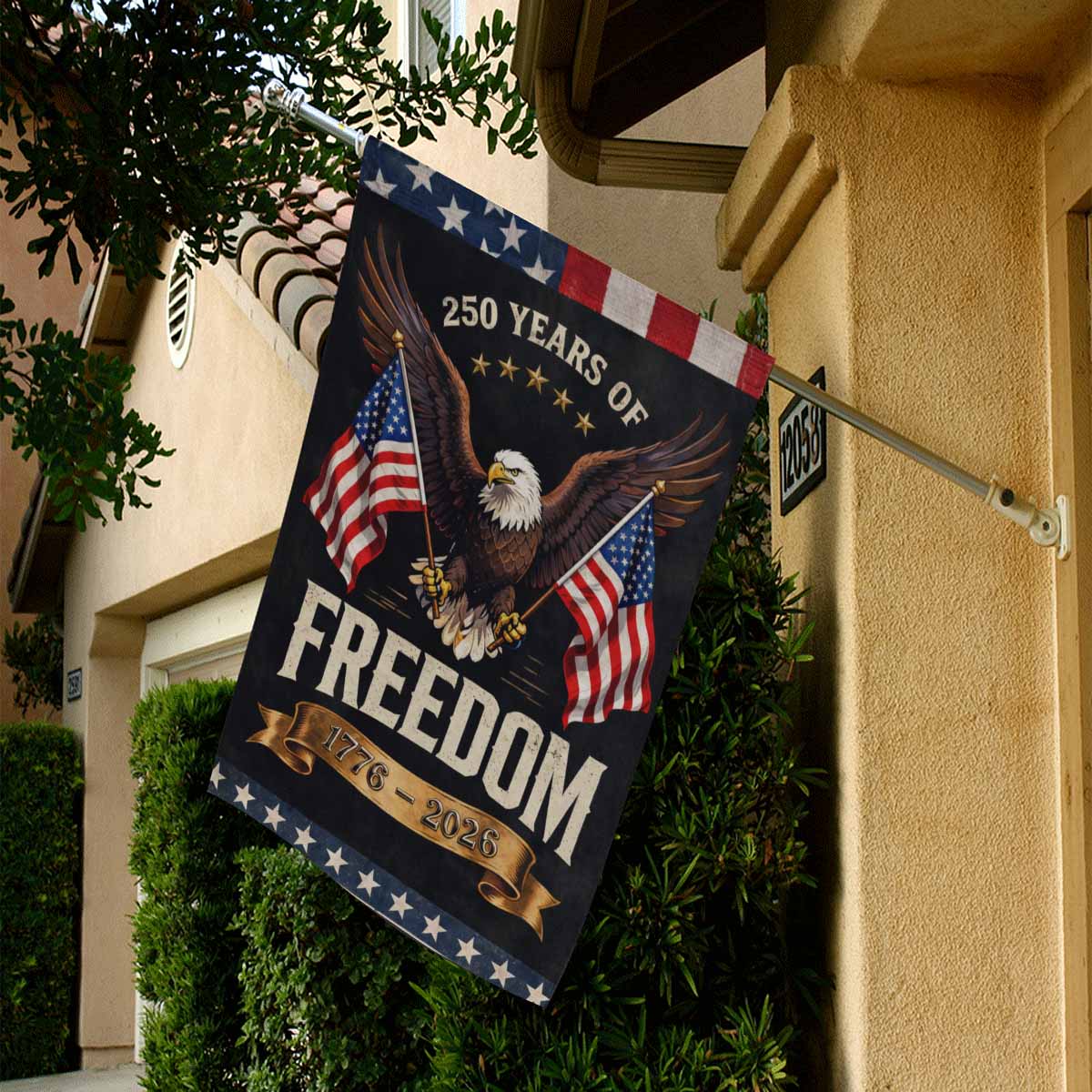 250 Years of Freedom House Flag 1776–2026 USA Eagle Banner