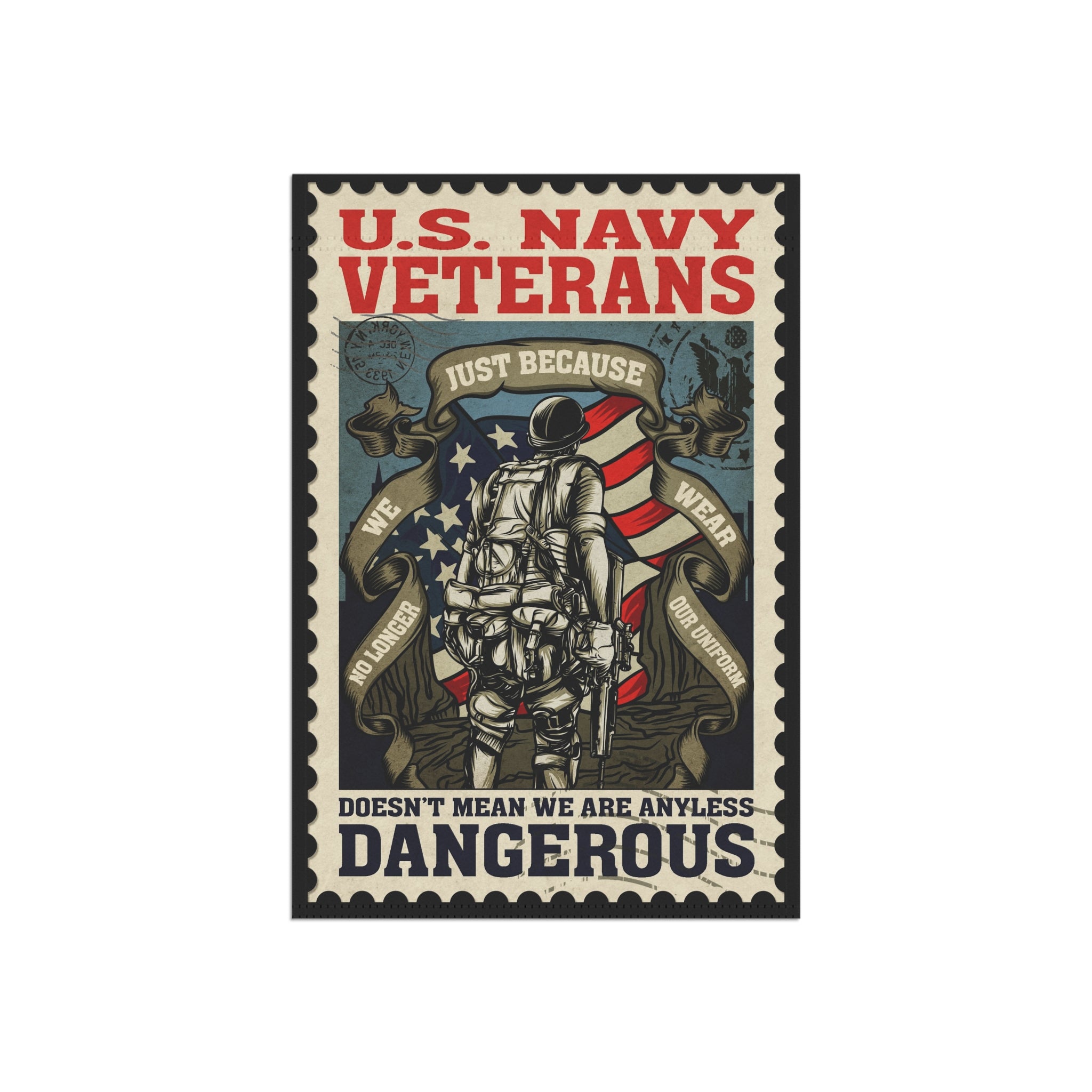 U.S. Navy Veterans Garden Banner - Patriotic Outdoor Decor, Celebrate Service & Sacrifice