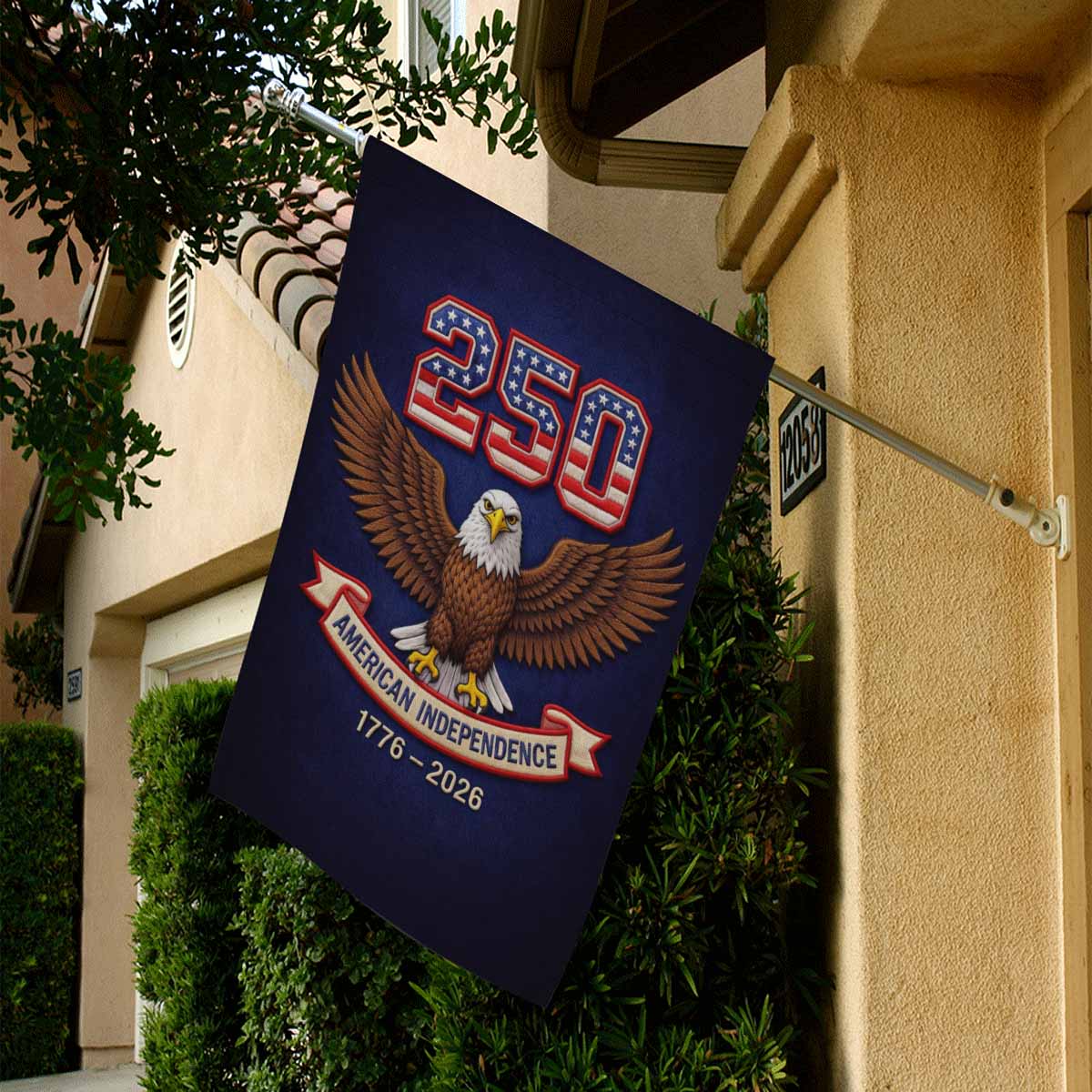 America 250 House Flag Patriotic Eagle American Independence 1776-2026 USA Outdoor Flag