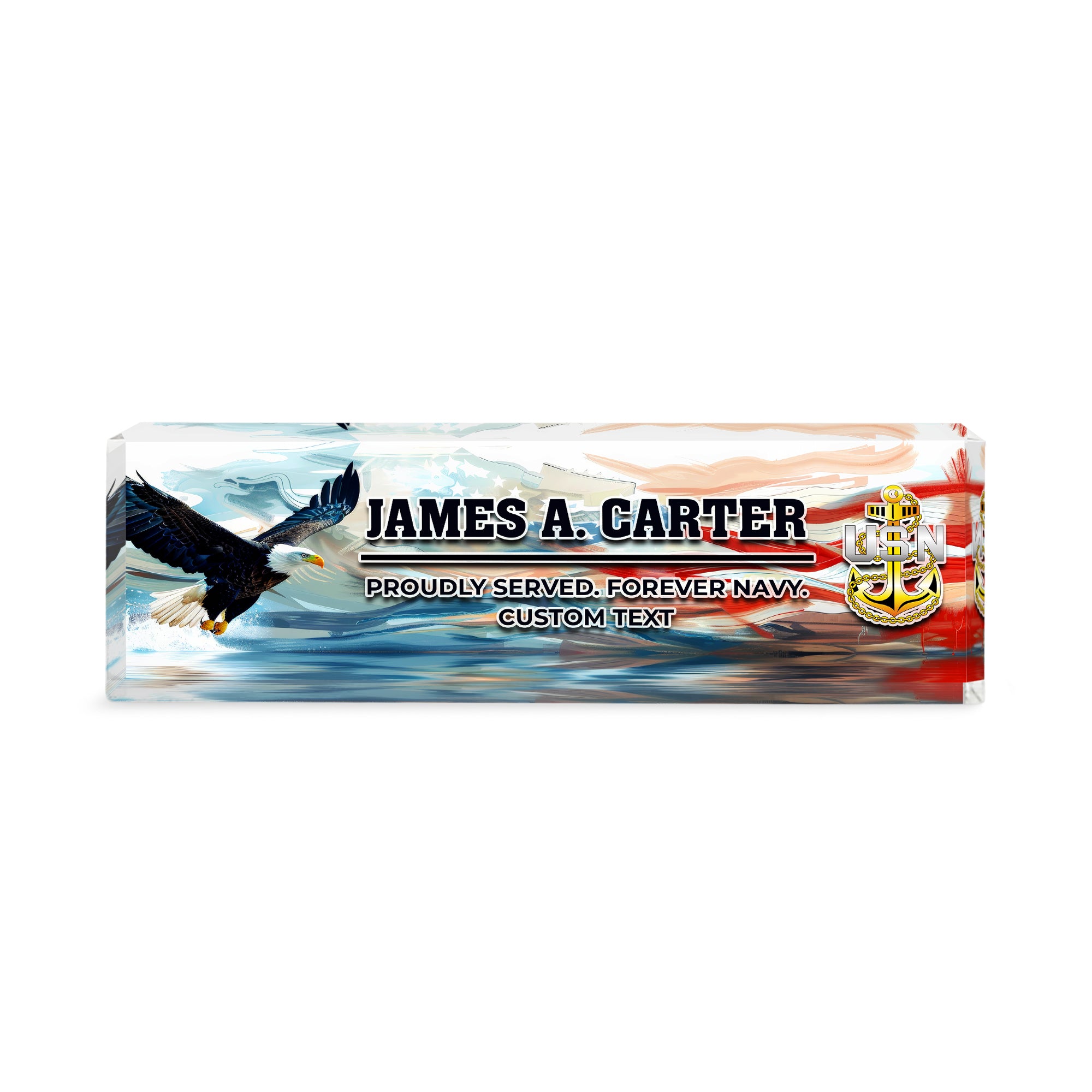Custom U.S. Navy Chief Petty Officer Acrylic Plaque – Personalized Military Gift