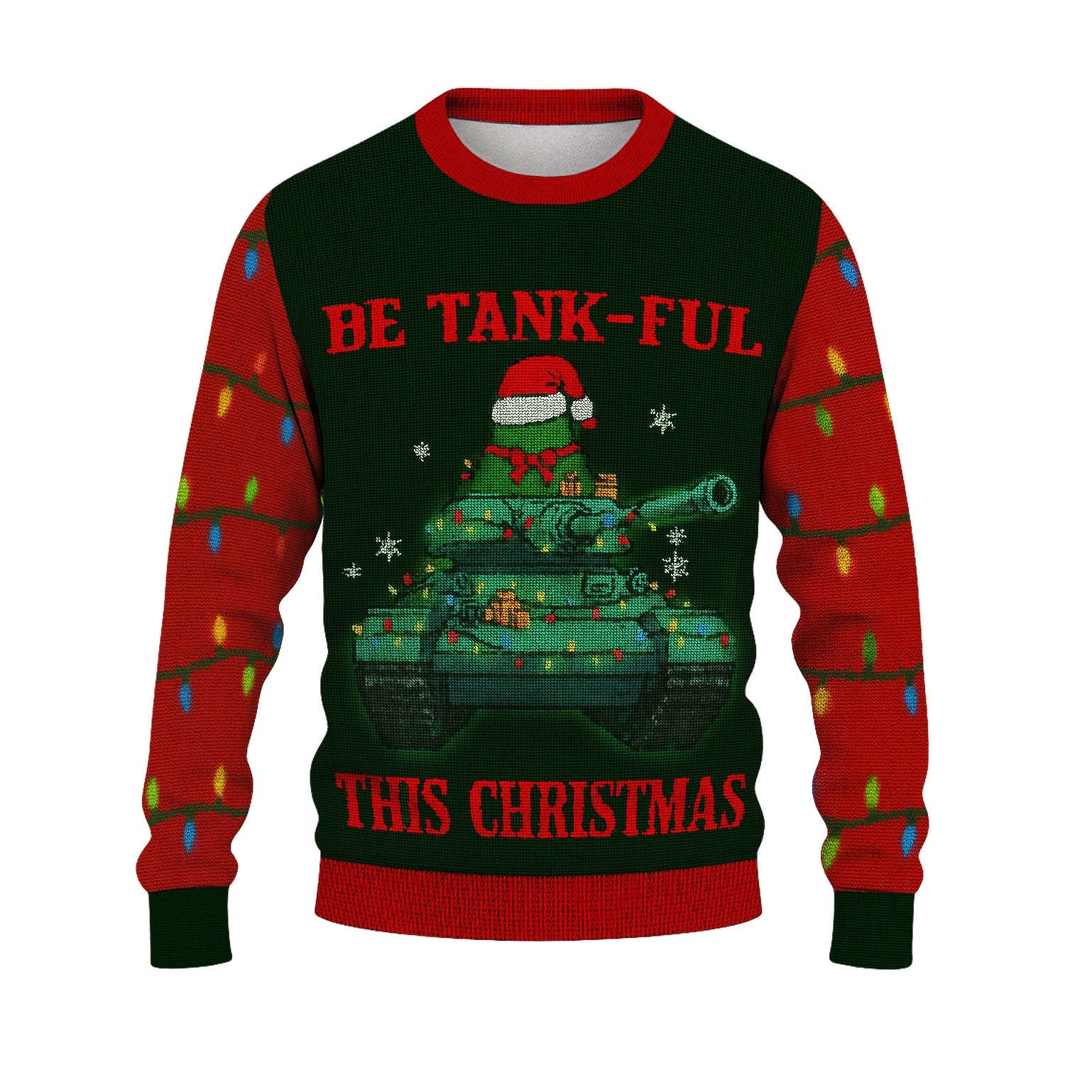 US Army Be Tank-Ful This Christmas Ugly Christmas Sweater