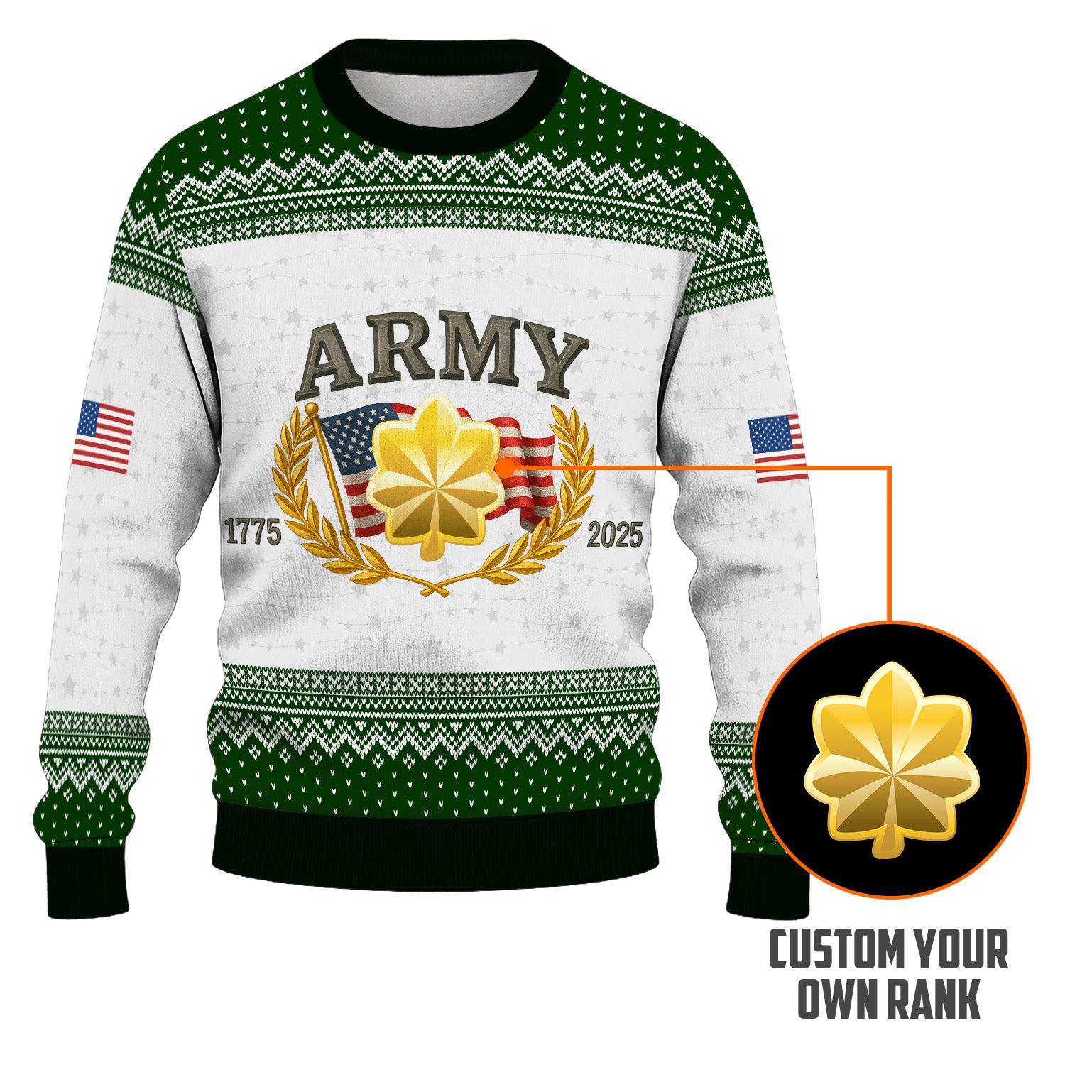 Personalized US Army Ugly Christmas Sweater TUST09