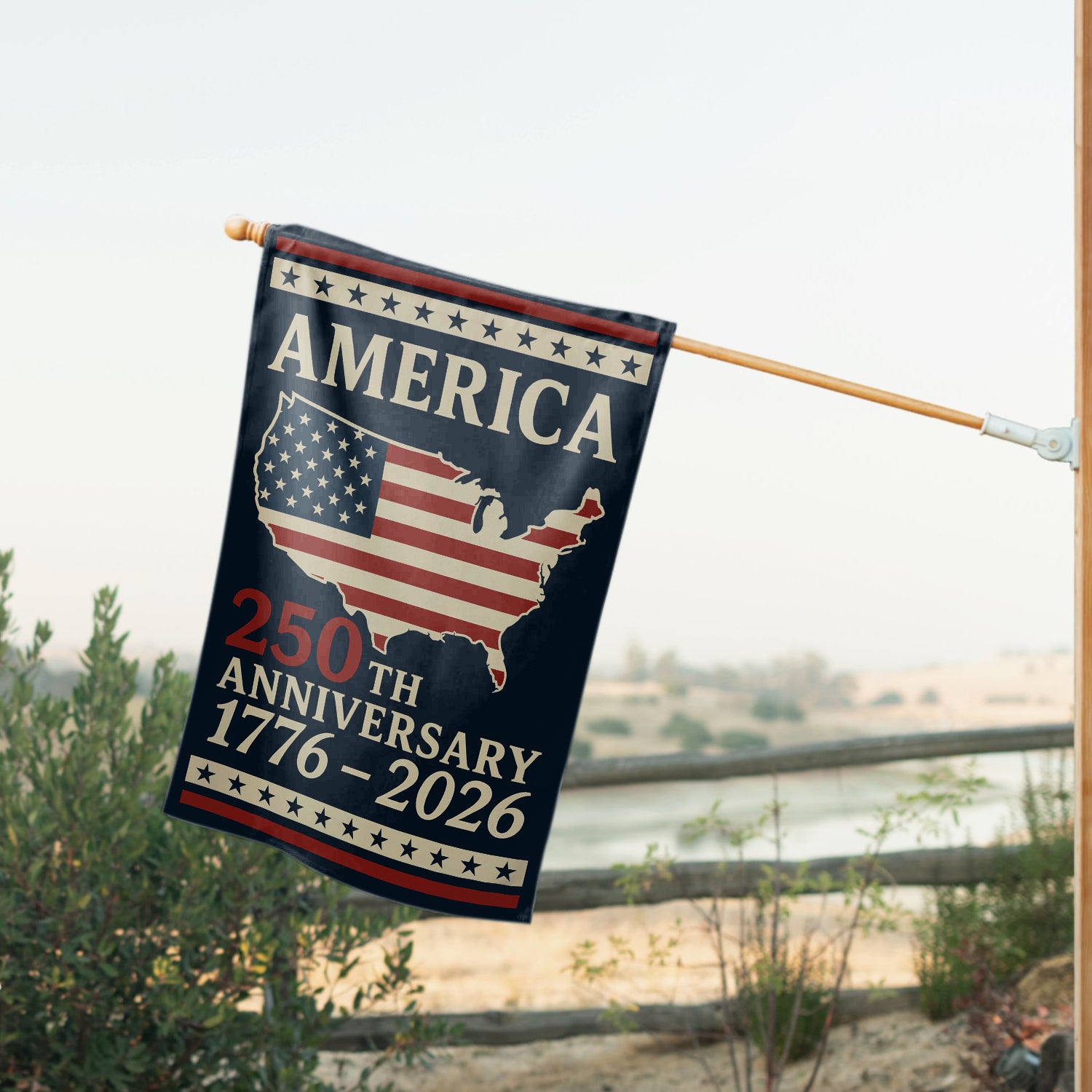 America 250th Anniversary 1776-2026 House Flag 28''x40'' Twin-Side Printing