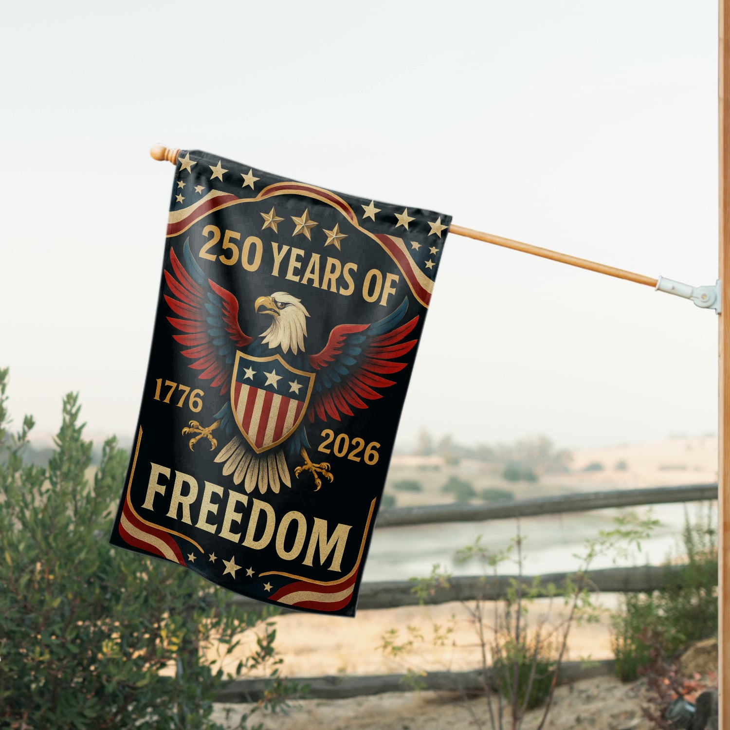 250 Years Of Freedom House Flag 28''x40'' Twin-Side Printing