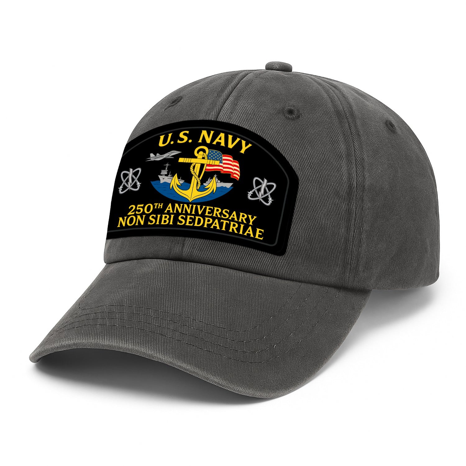 Custom Ranks US Navy Premium Washed Denim Cap DC010