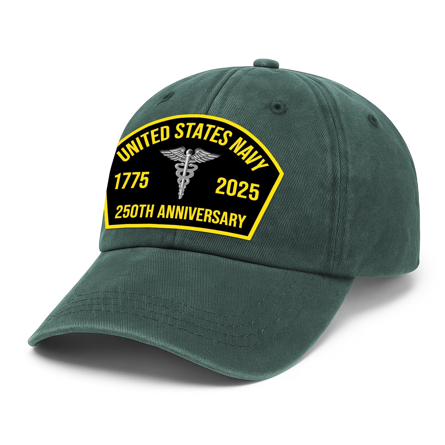 Custom Ranks US Navy Premium Washed Denim Cap DC008