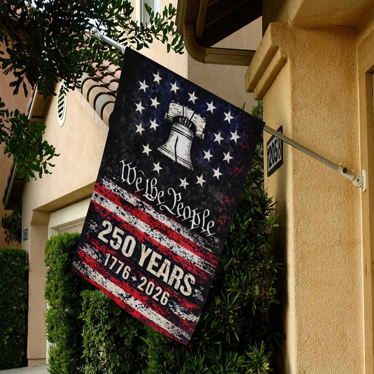We The People 250 Years House Flag – 1776–2026 Patriotic Vintage Design
