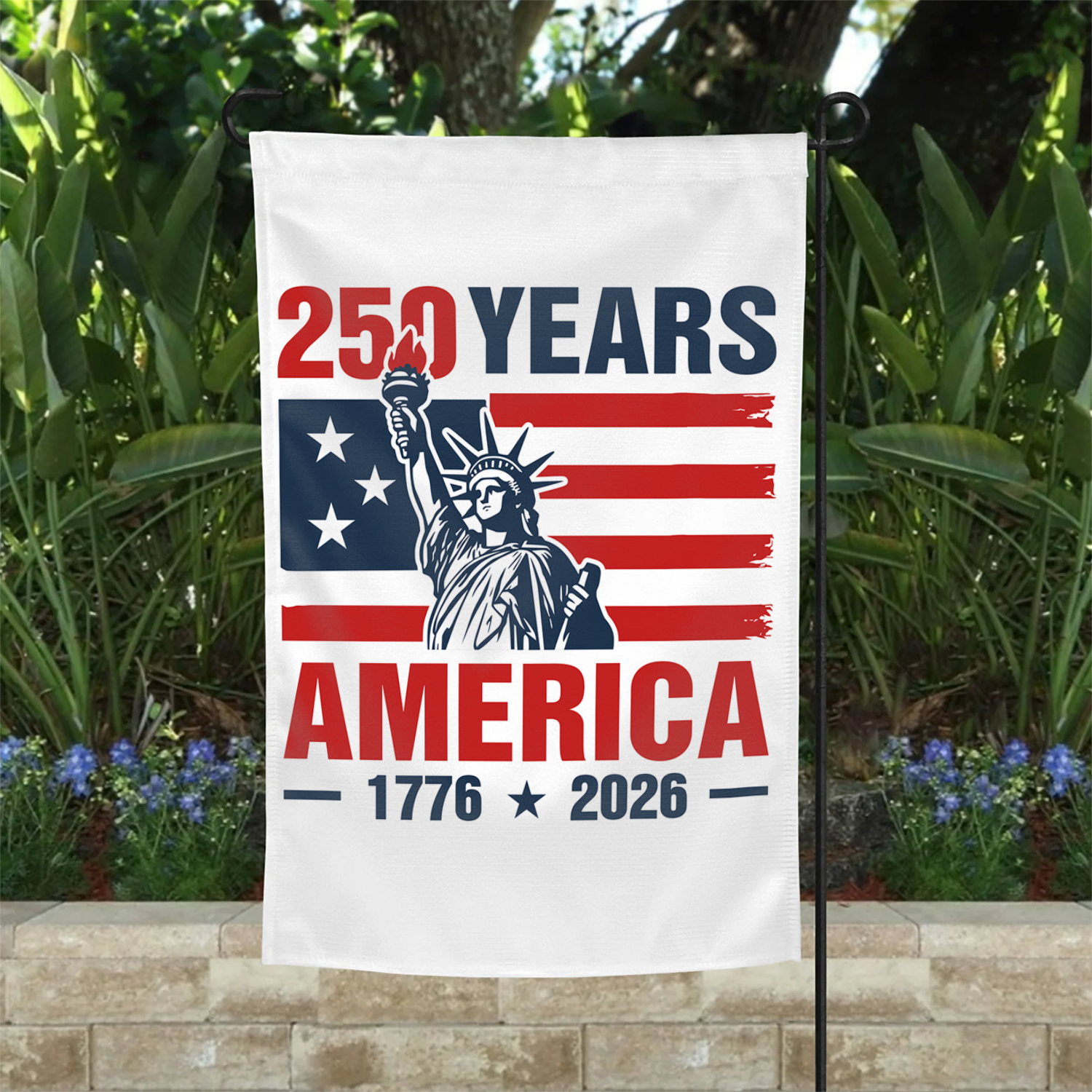 250 Years America 1776 - 2026 Garden Flag 12''x18'' Twin-Side Printing