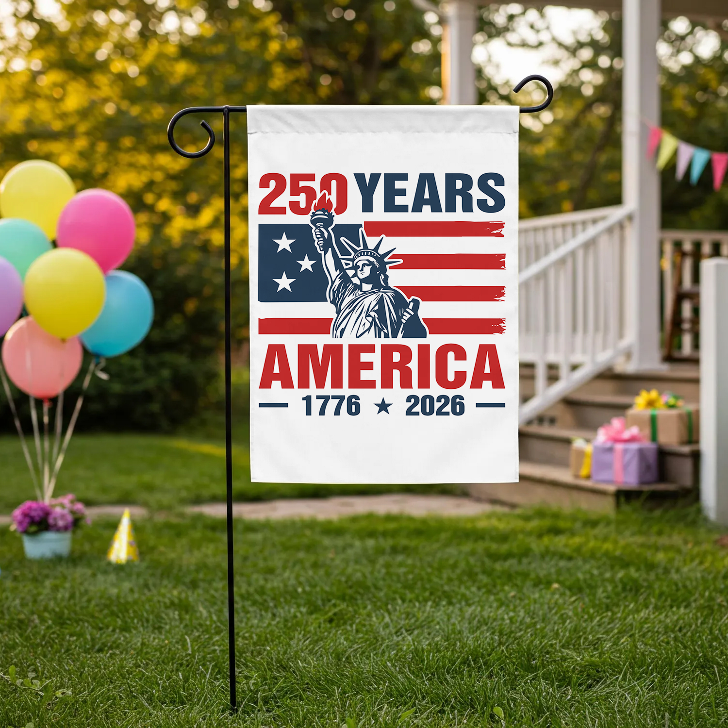 250 Years America 1776 - 2026 Garden Flag 12''x18'' Twin-Side Printing