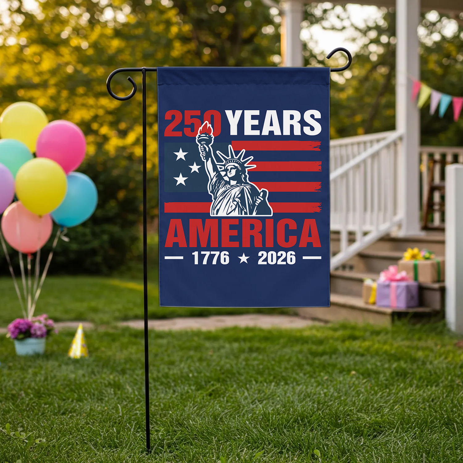 250 Years America 1776 - 2026 Garden Flag 12''x18'' Twin-Side Printing