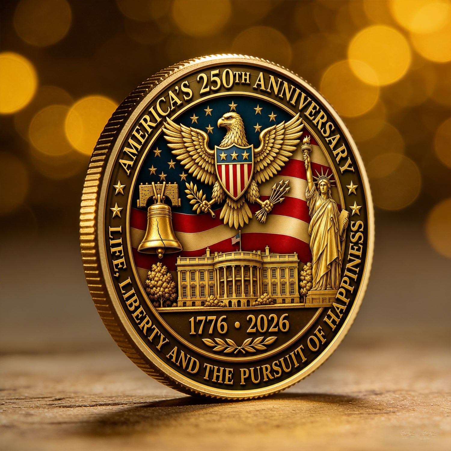 America’s 250th Anniversary Commemorative Challenge Coin