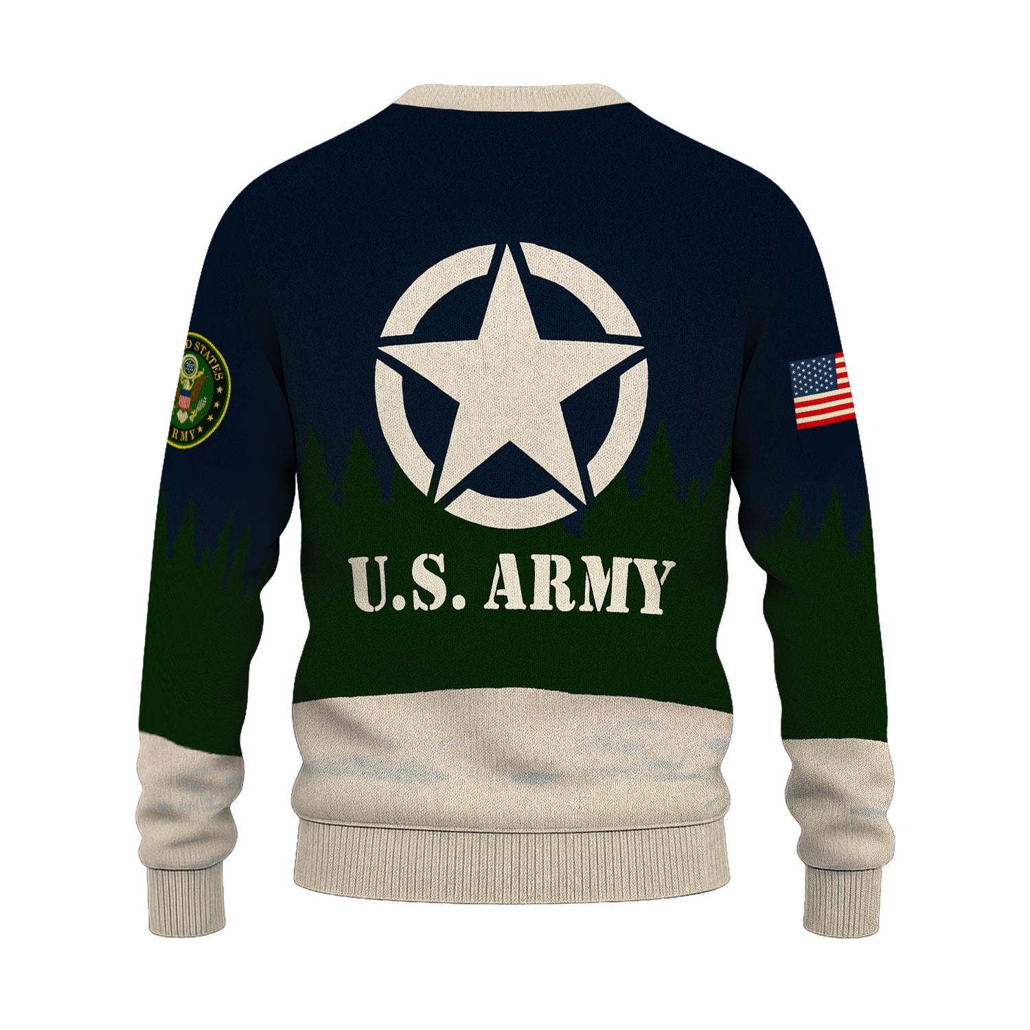 US Army Santa Tanker Ugly Christmas Sweater