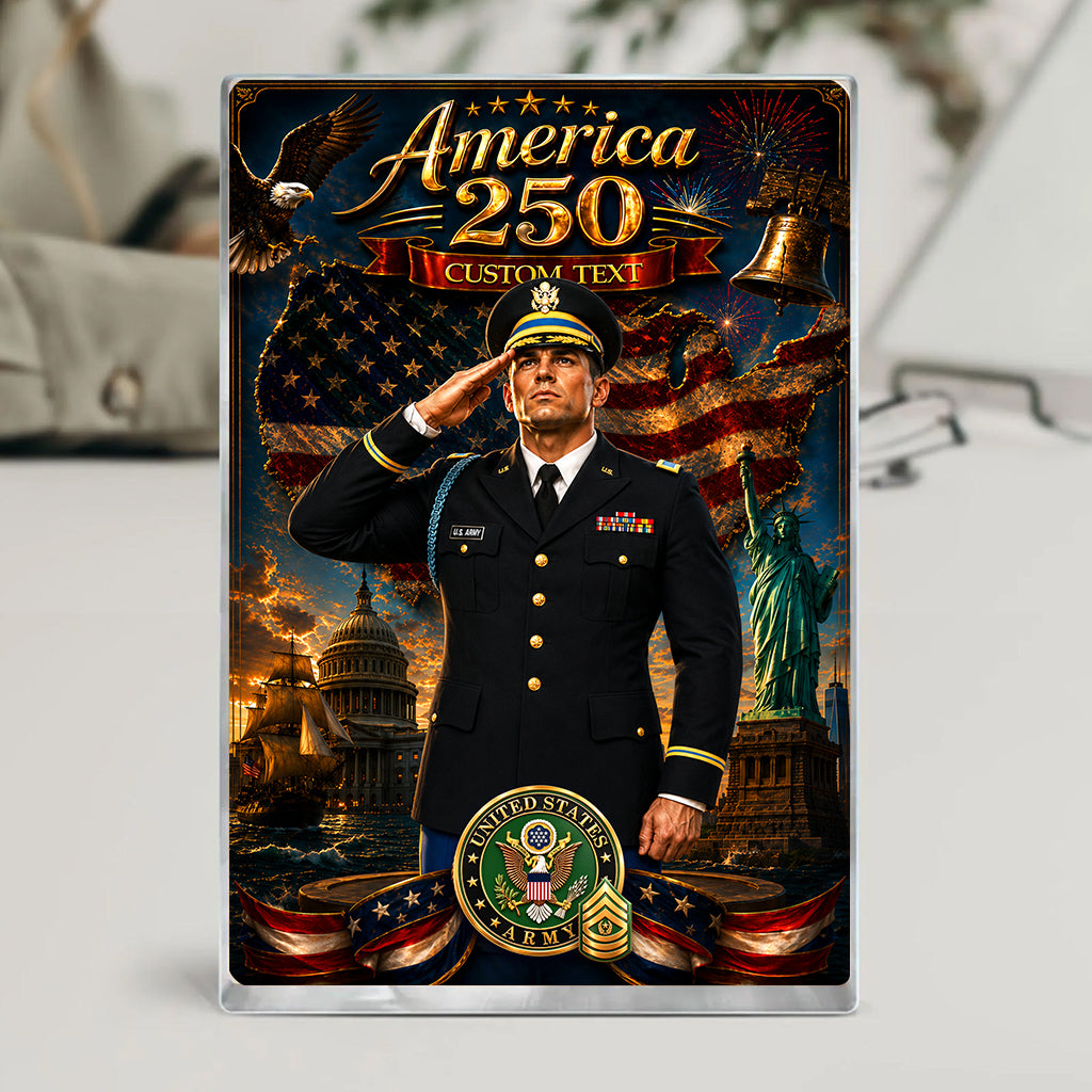 America 250 Custom US Army Service Uniform Figure Acrylic Block