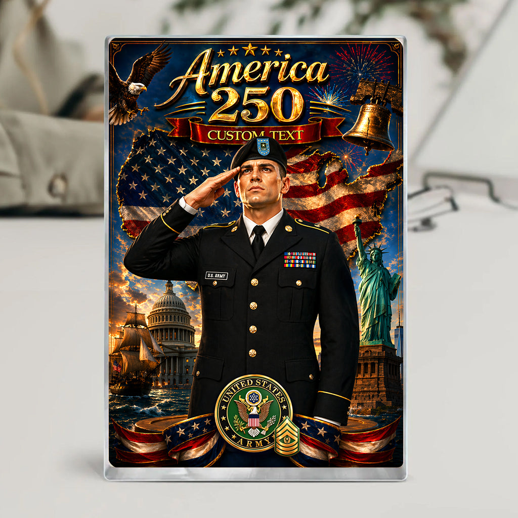 America 250 Custom Army Service Uniform Figure Acrylic Block