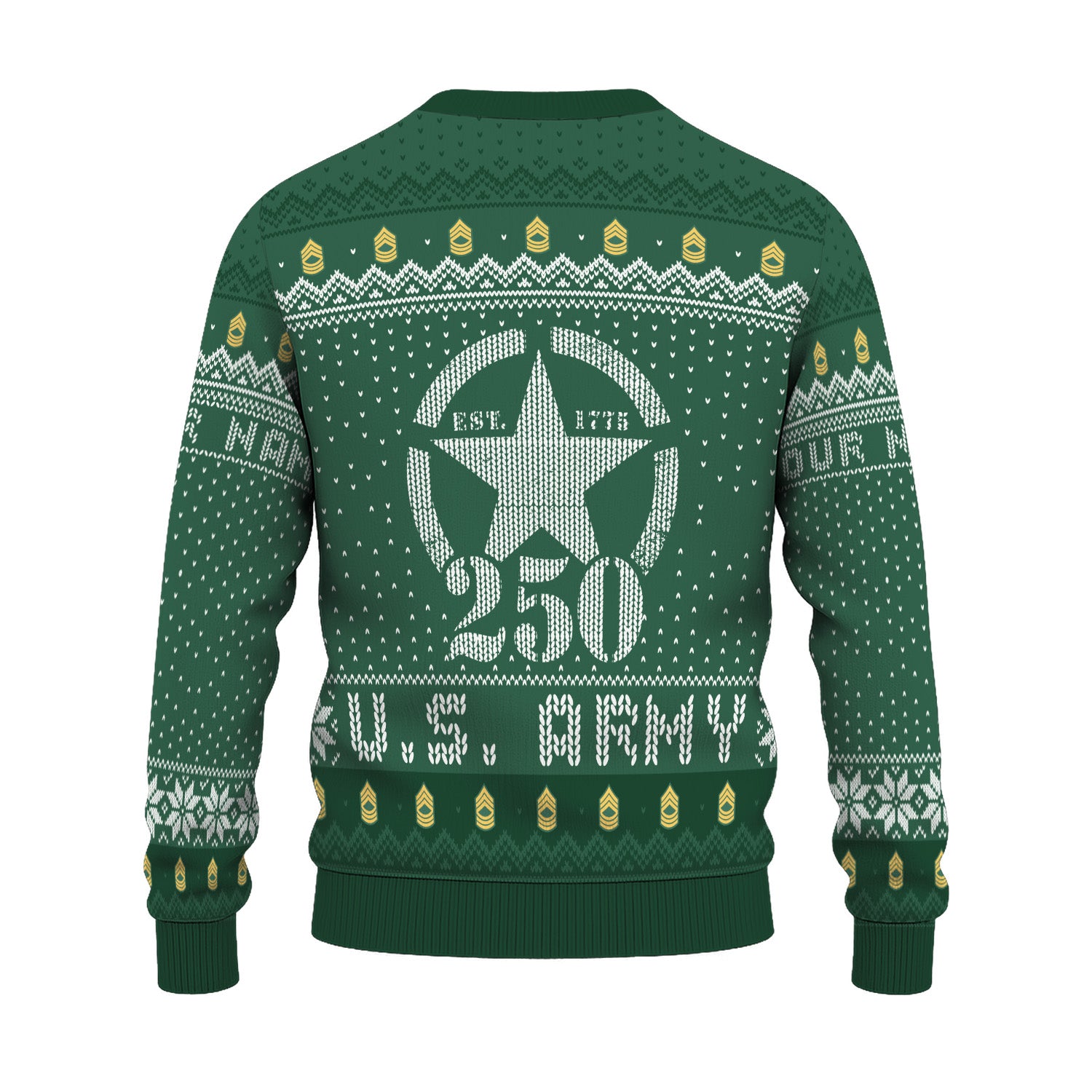 Custom Ranks And Text US Army Ugly Christmas Sweater for Women Men TUST04