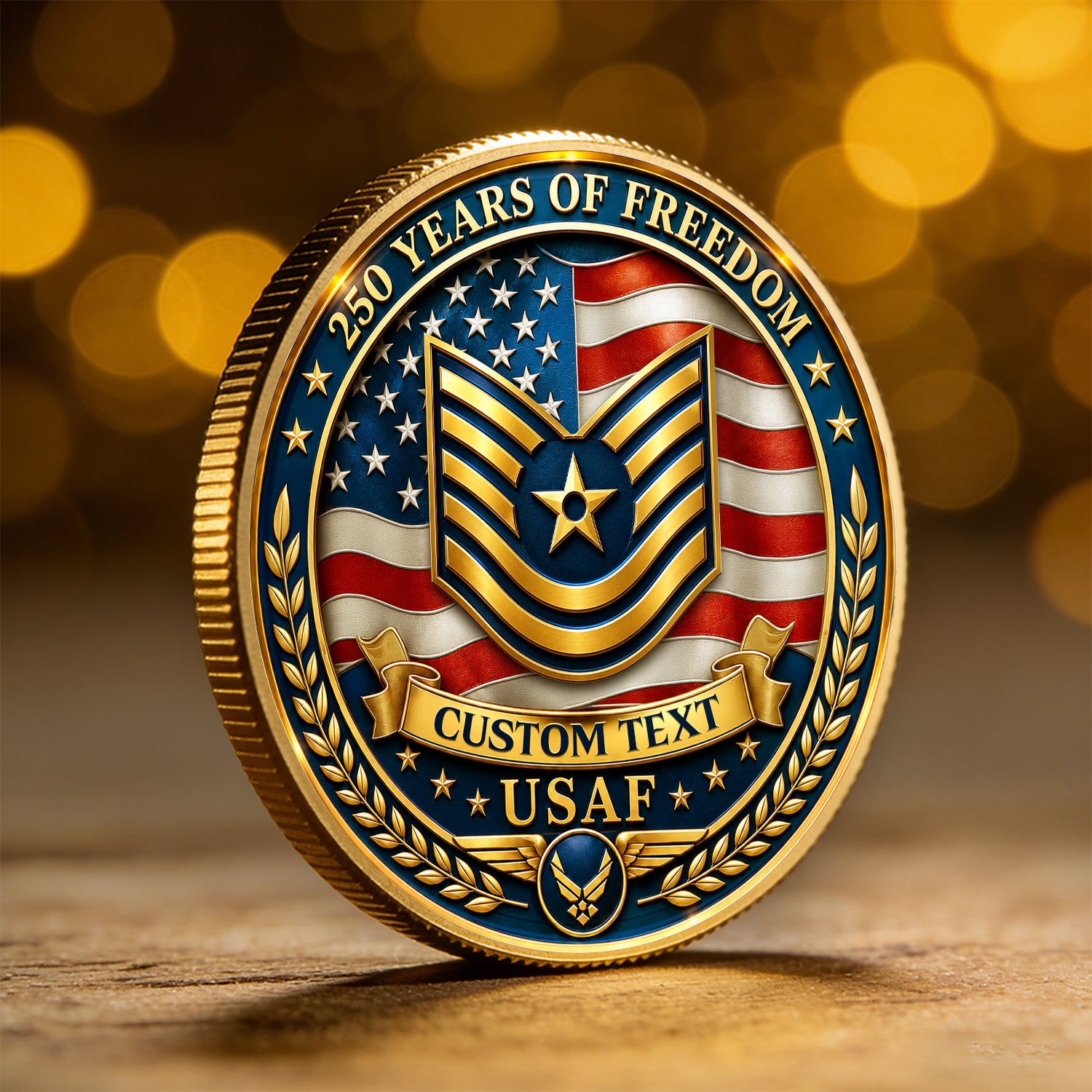 Custom USAF 250th Anniversary Challenge Coin Gift