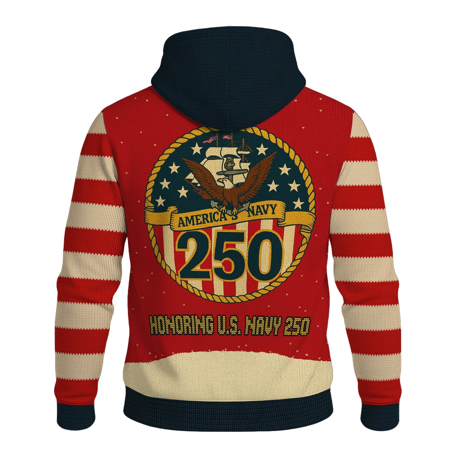 Honoring US Navy 250 Hoodie 3D All Over Print
