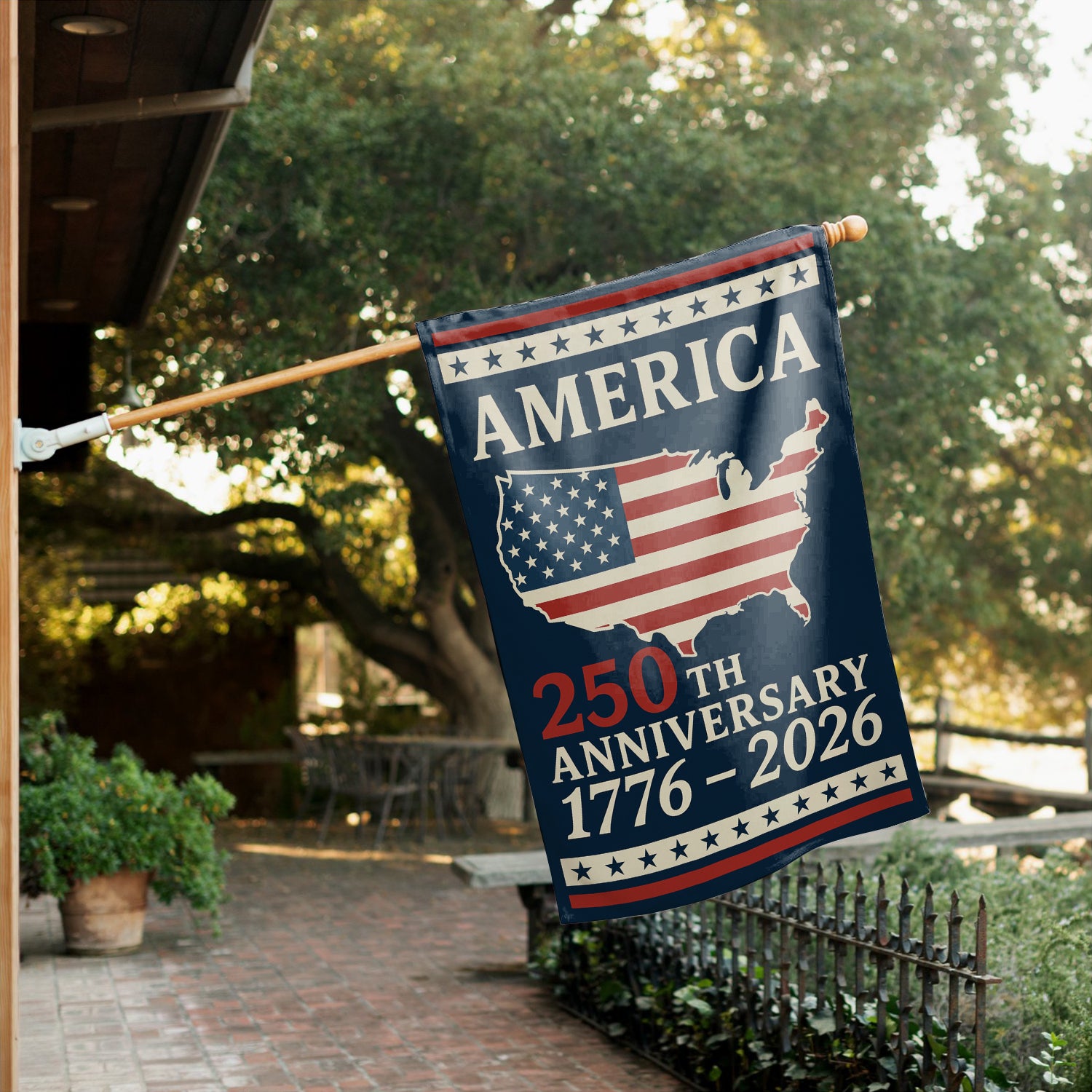 America 250th Anniversary 1776-2026 House Flag 28''x40'' Twin-Side Printing
