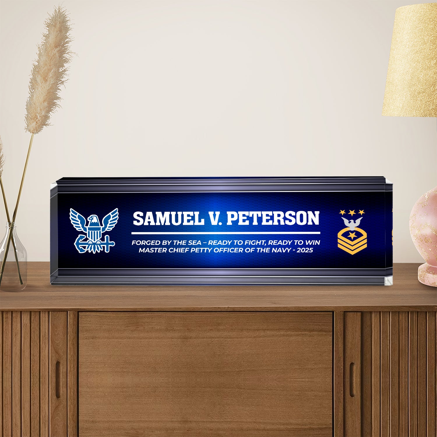 Custom U.S. Navy Retirement Acrylic Plaque – Personalized Veteran Gift