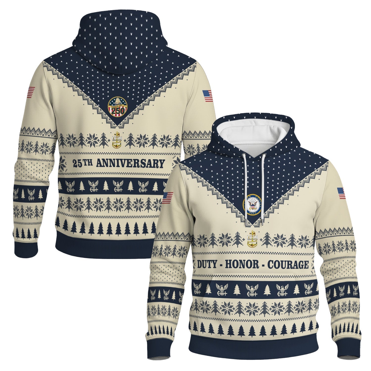 Personalized US Navy 3D All Over Print Hoodie TH3D01