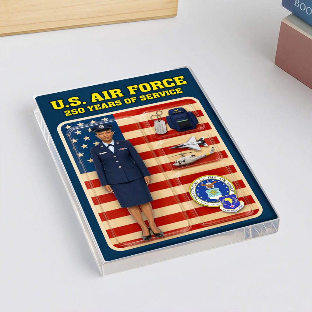 Personalized US Air Force 250th Years Of Service Custom Figure Acrylic Block
