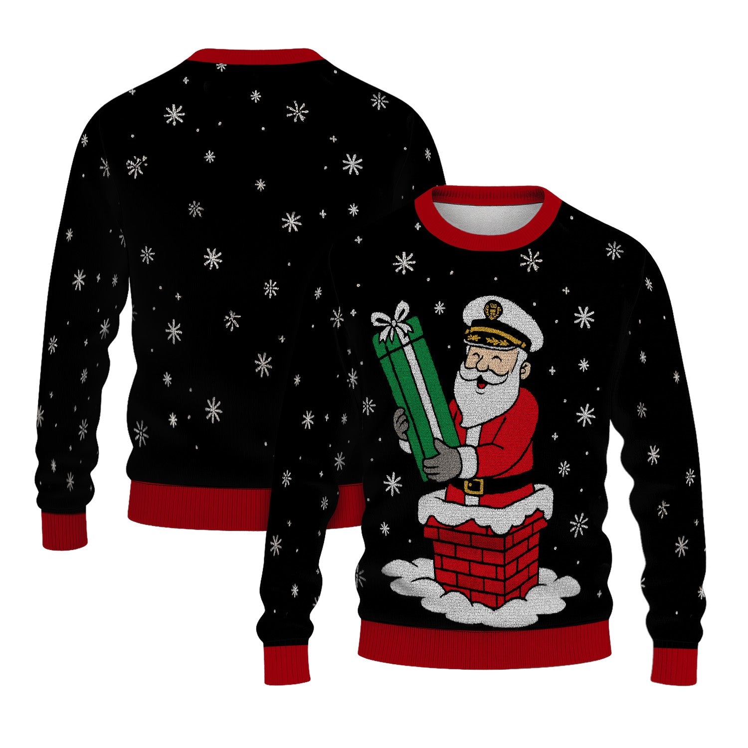 US Navy Santa Christmas Ugly Sweater