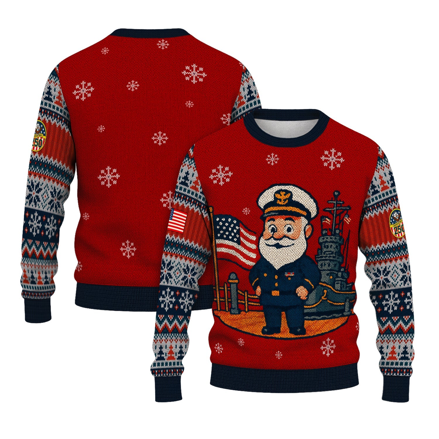 US Navy Christmas Ugly Sweater