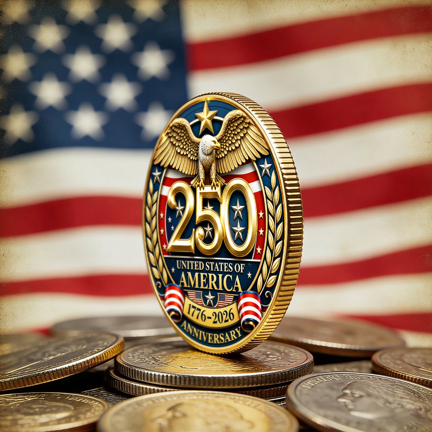 Custom U.S. Navy 250th Anniversary Challenge Coin Gift