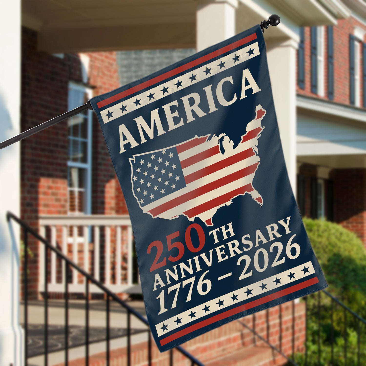 America 250th Anniversary 1776-2026 House Flag 28''x40'' Twin-Side Printing