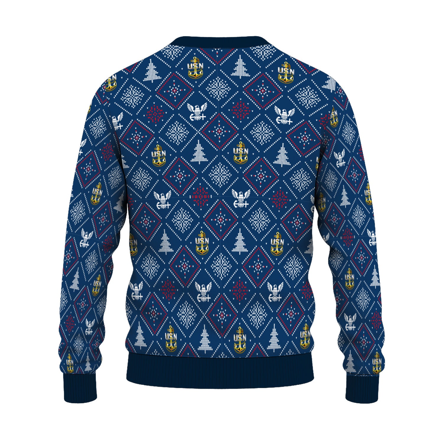 Custom Ranks US Navy Ugly Christmas Sweater for Women Men TUST03