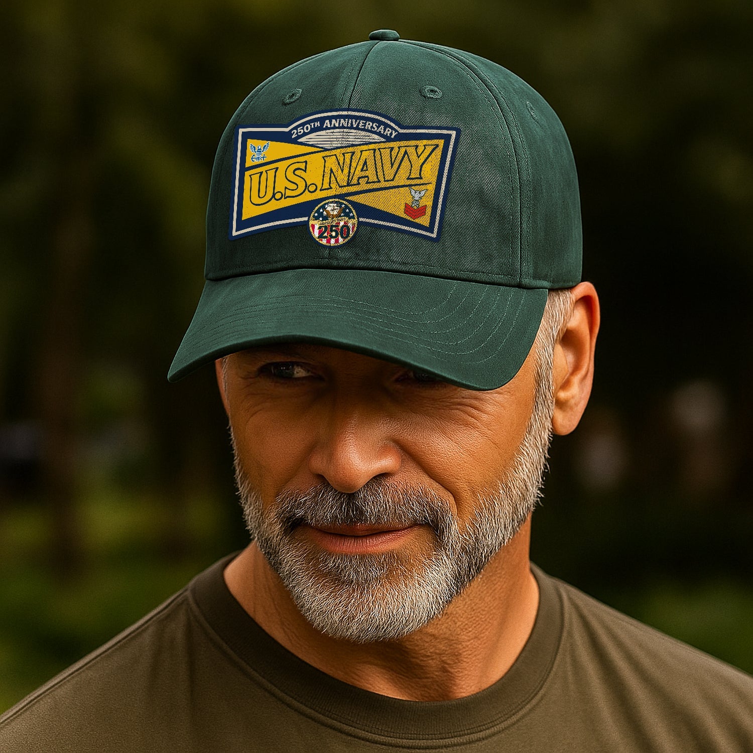 Custom Ranks US Navy Premium Washed Denim Cap DC016