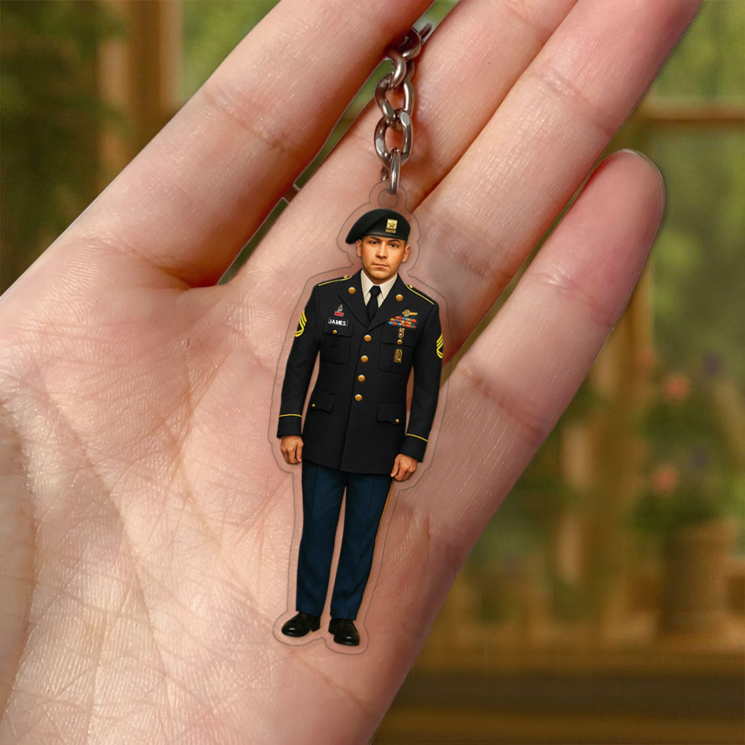Personalized US Army Custom Figure Acrylic Keychain