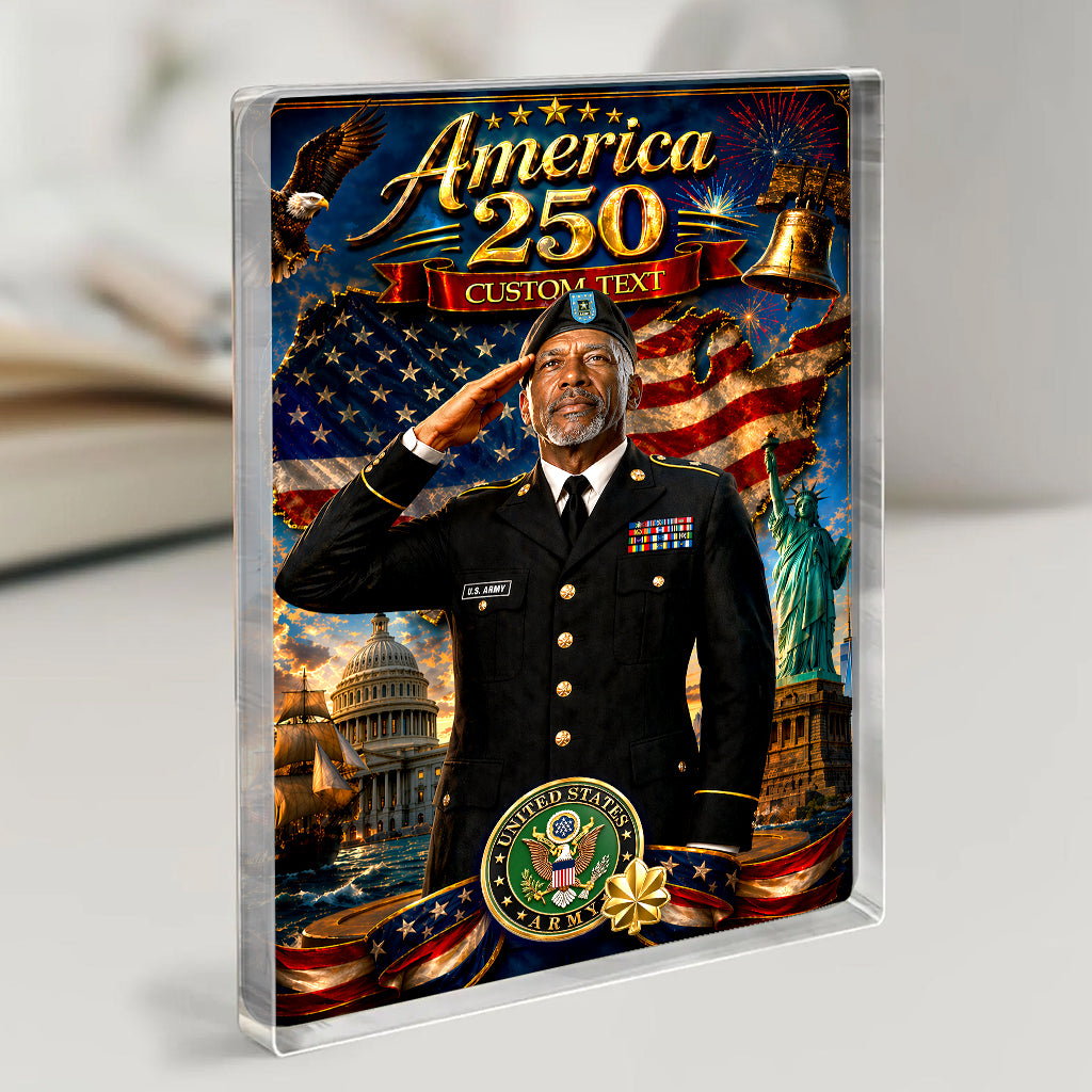 America 250 Custom Army Service Uniform Figure Acrylic Block