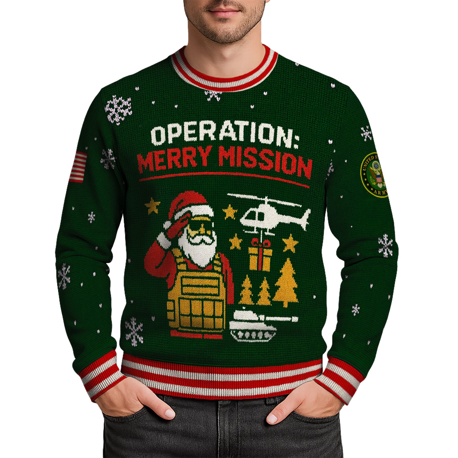 Operation Merry Mission Christmas Ugly Christmas Sweater