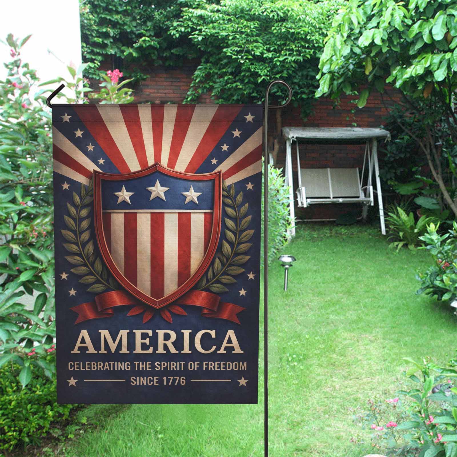 America Since 1776 Garden Flag Celebrating the Spirit of Freedom