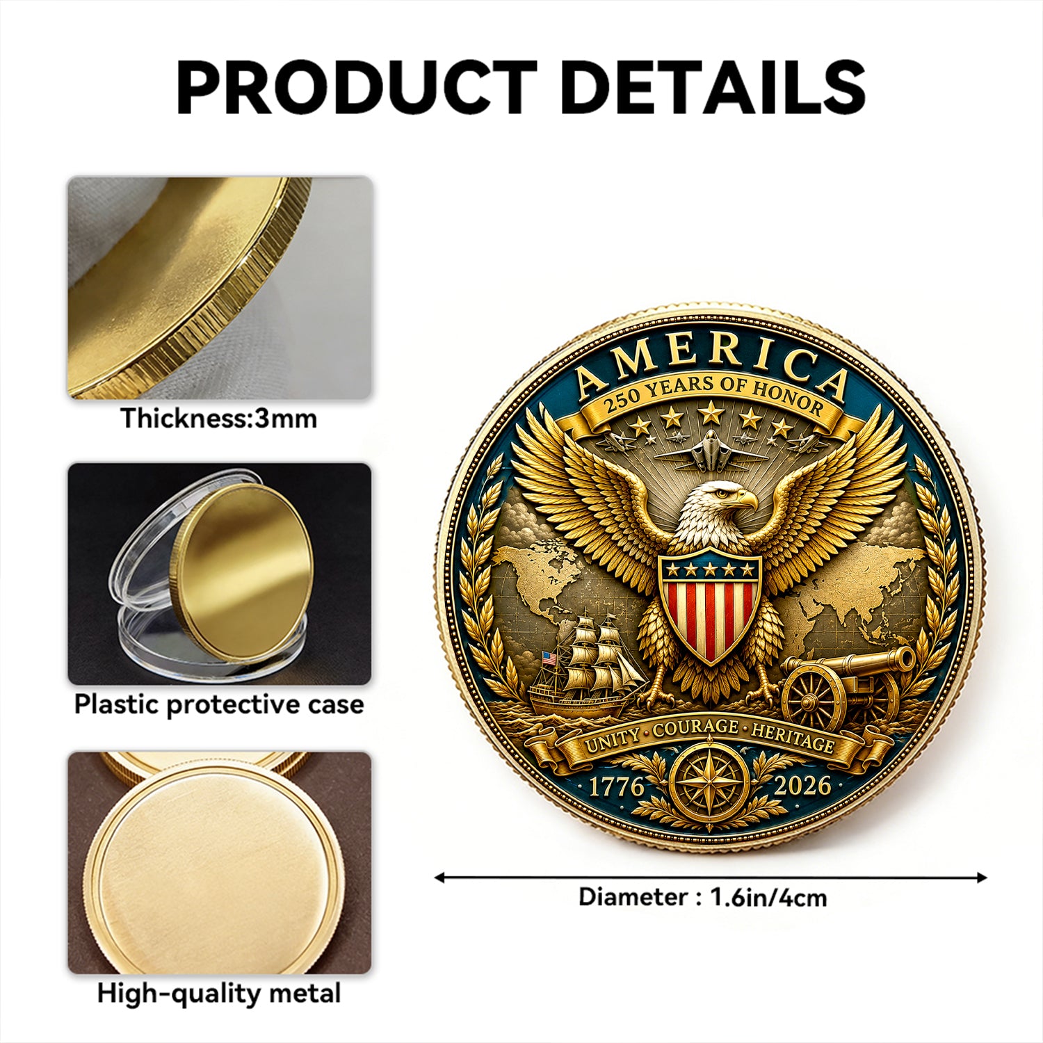 Custom U.S. Air Force 250th Anniversary Challenge Coin