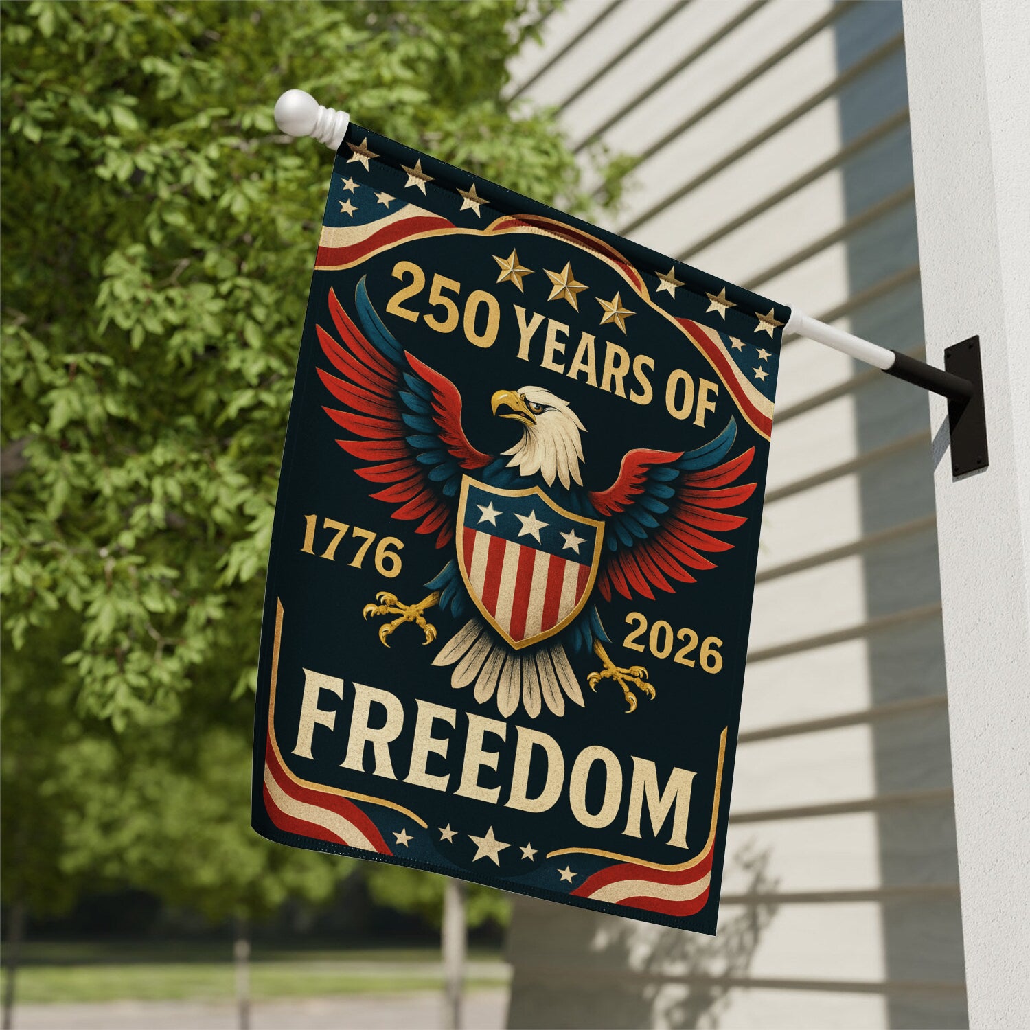 250 Years Of Freedom House Flag 28''x40'' Twin-Side Printing