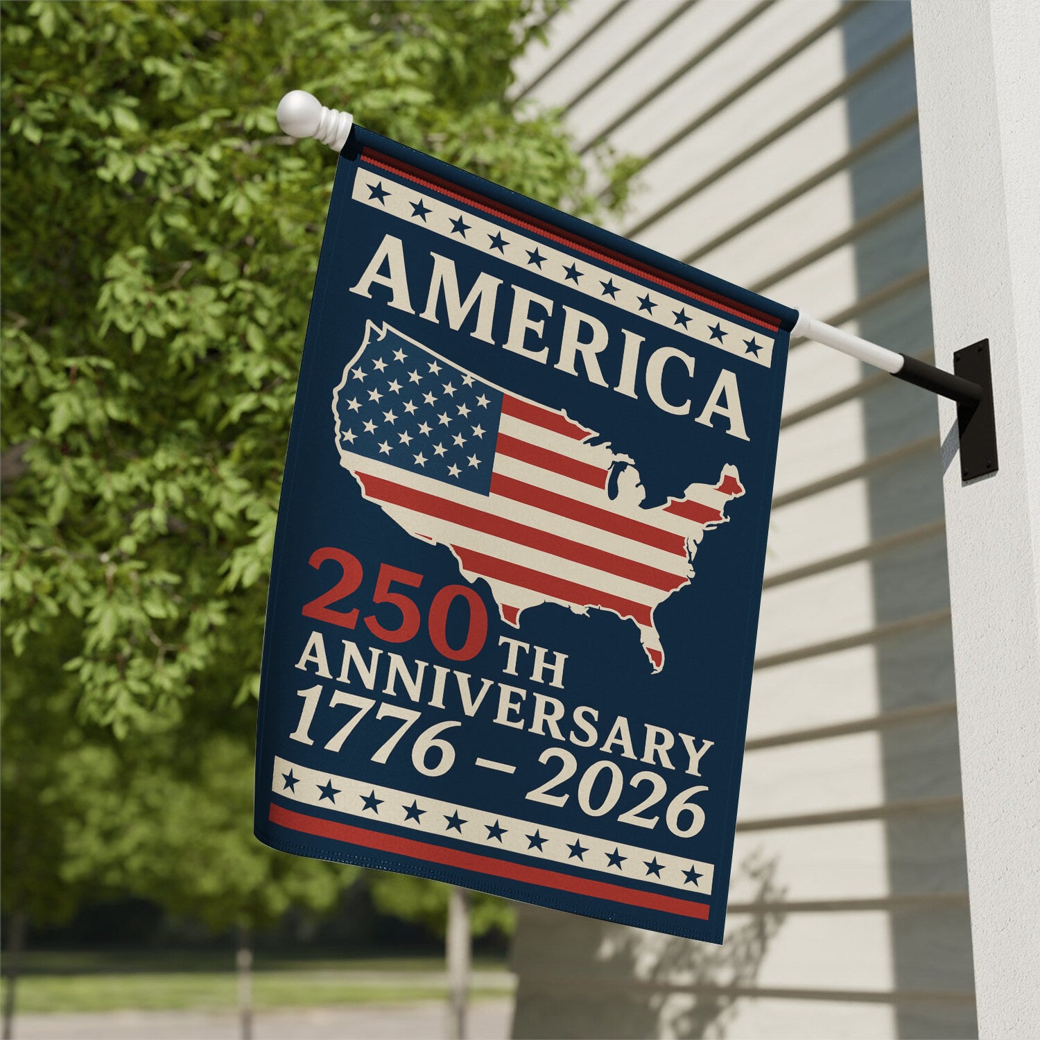 America 250th Anniversary 1776-2026 House Flag 28''x40'' Twin-Side Printing