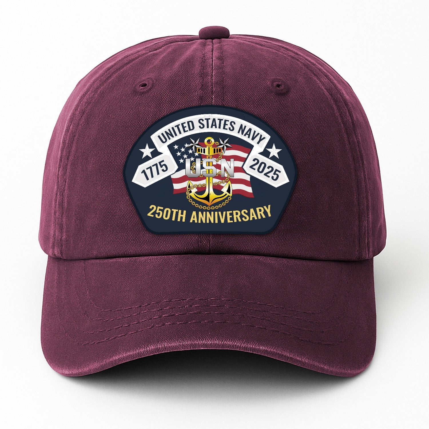 Custom Ranks US Navy US Navy Premium Washed Denim Cap DC29
