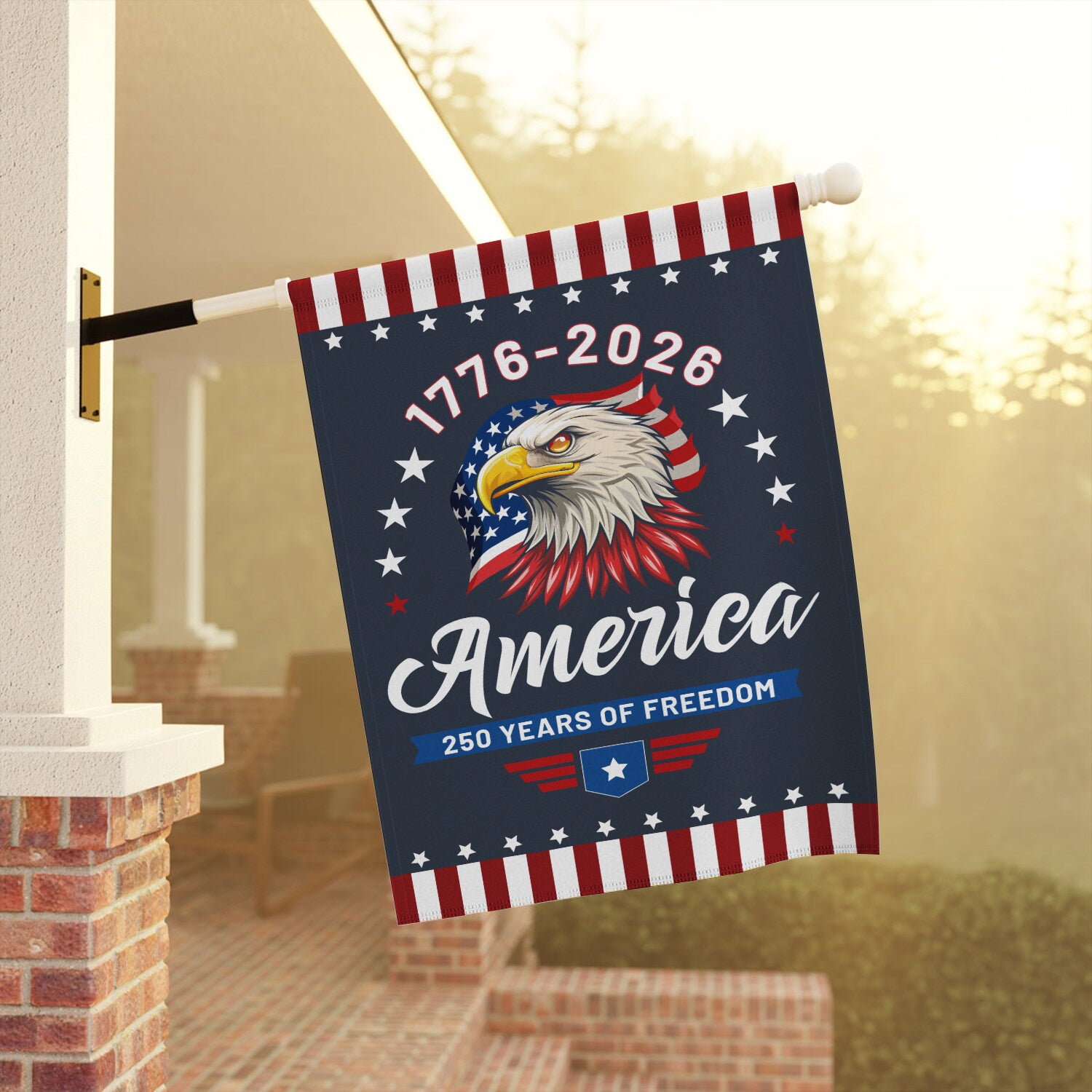 1776-2026 America 250 Years Of Freedom House Flag 28''x40'' Twin-Side Printing