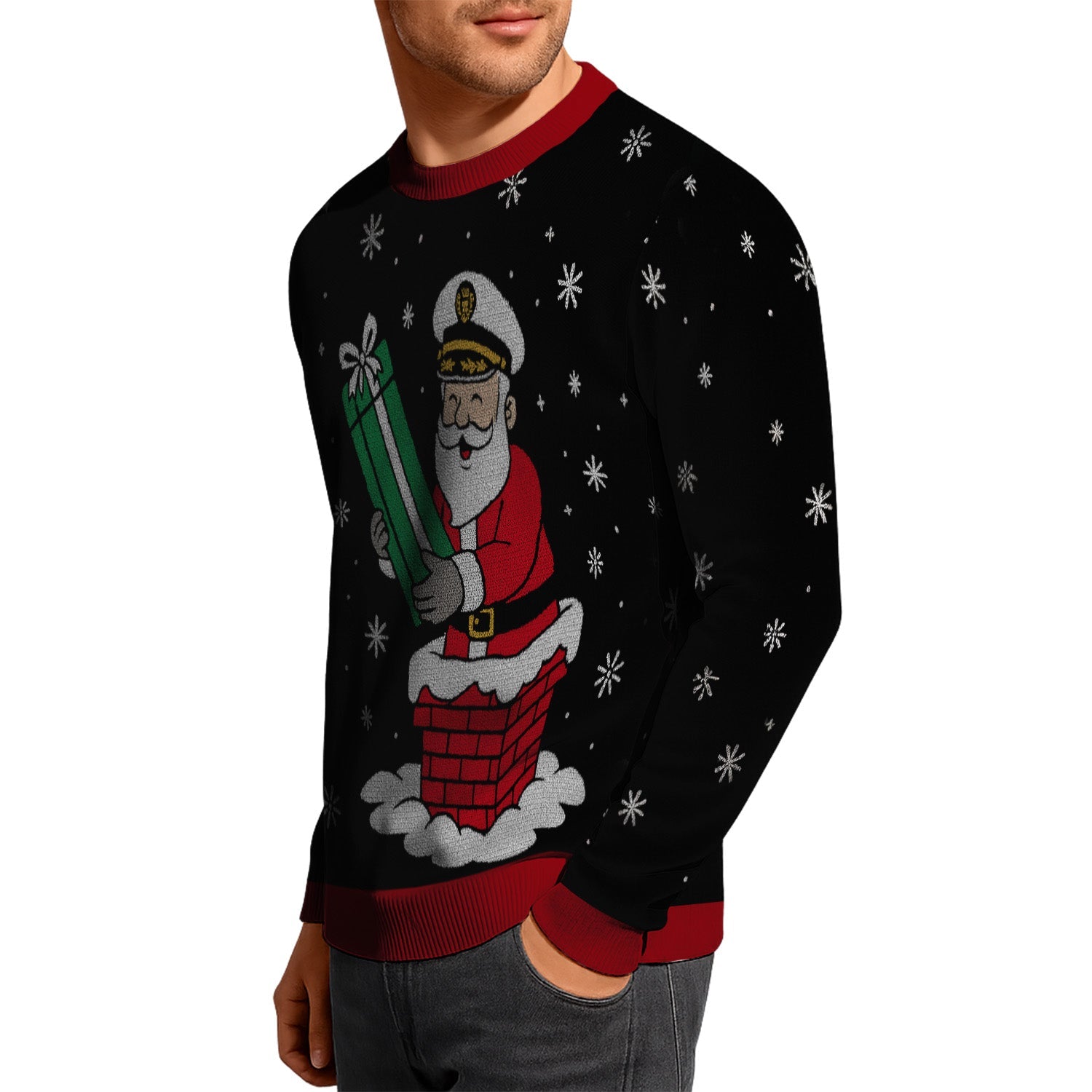 US Navy Santa Christmas Ugly Sweater
