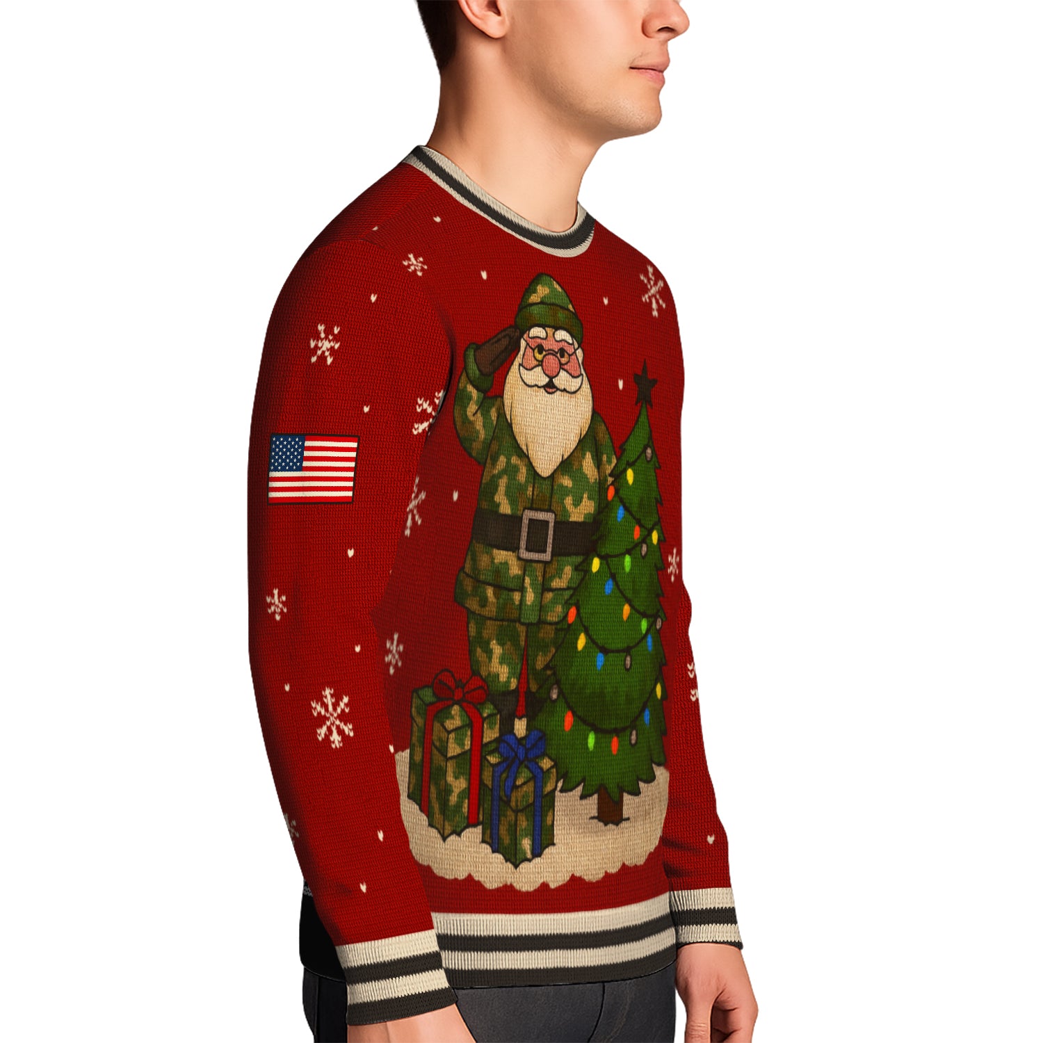 US Army Christmas Tree Christmas Ugly Christmas Sweater